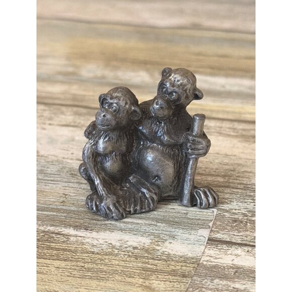 Hudson Pewter Noah’s Ark Set 1981 Wood Ark w/Noah and 11 Pairs of Pewter Animals - Picture 6 of 17